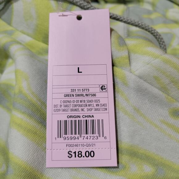 Wild Fable Cropped Hoodie, Green Swirl, Size L, NWT - Picture 6 of 7